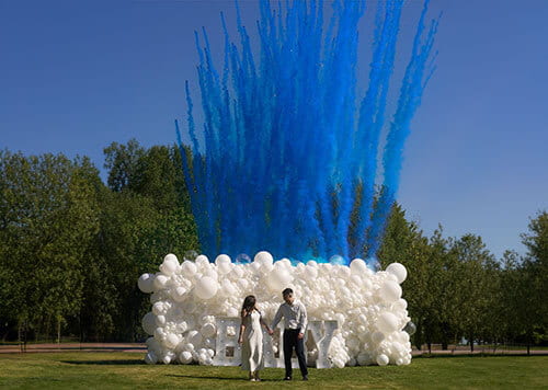 Baby shower and couple