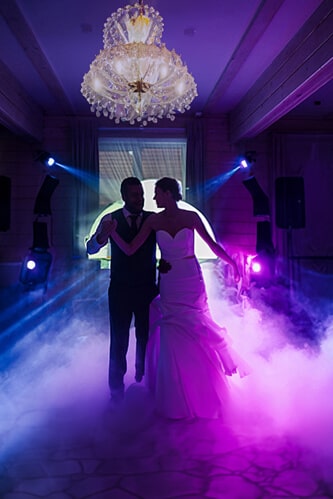 Couple are dancing together