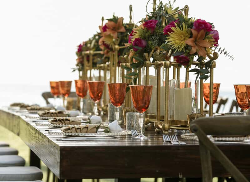 Table for the wedding rental